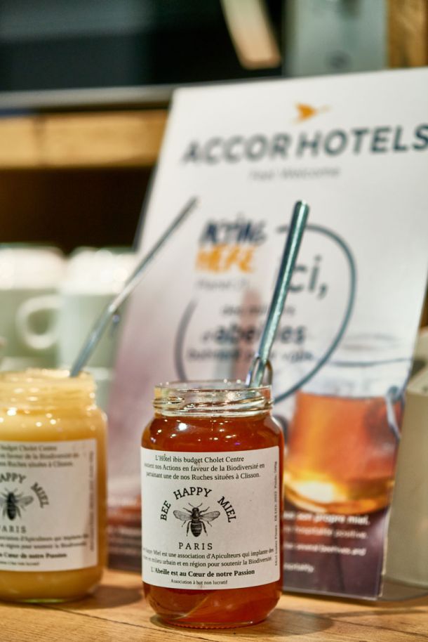 Miel Bee Happy du buffet petit-d&eacute;jeuner de l'h&ocirc;tel